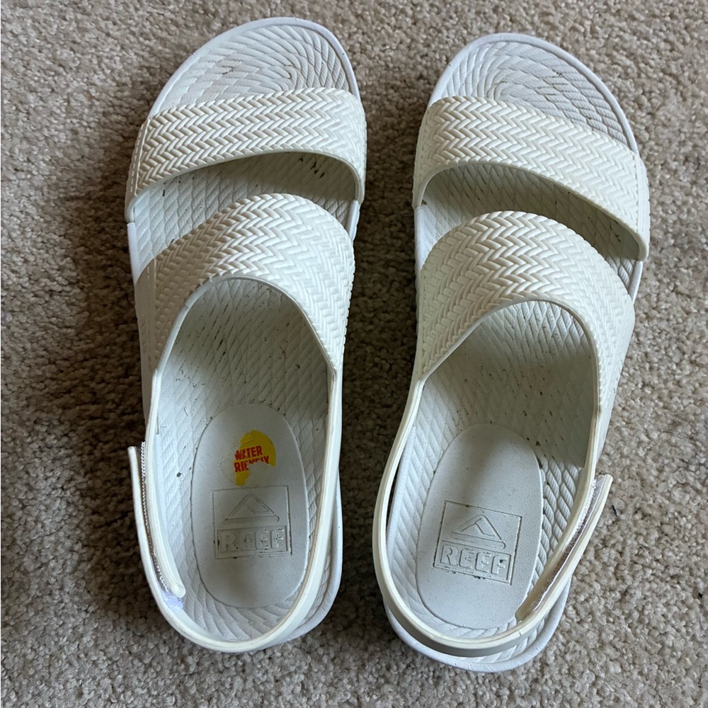 Reef Black Textured Slide Sandals